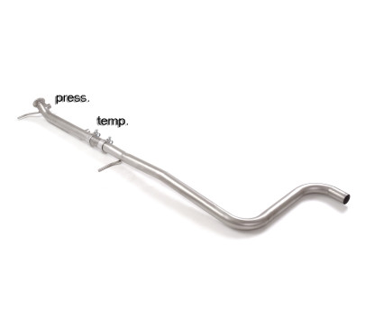Silencieux intermédiaire pour suppression filtre OPF / GPF en inox Ford fiesta Mk8 1.0 Ecoboost (70kW) 2019 - 2021
