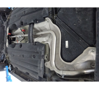 Silencieux intermédiaire pour suppression filtre OPF / GPF en inox Ford fiesta Mk8 1.0 Ecoboost (70kW) 2019 - 2021