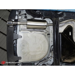 Silencieux arrière en inox avec 1 sortie ronde Sport Line Ford fiesta Mk8 1.0 Ecoboost (70kW) 2019 - 2021