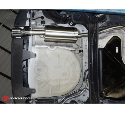 Silencieux arrière en inox avec 1 sortie ronde Sport Line Ford fiesta Mk8 1.0 Ecoboost (70kW) 2019 - 2021