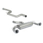 Tramo intermedio en acero inox + Silencioso trasero doble en acero inox Ford  Focus Mk2 RS 2.5 Turbo (224kW) ø76mm 2009 - 2011