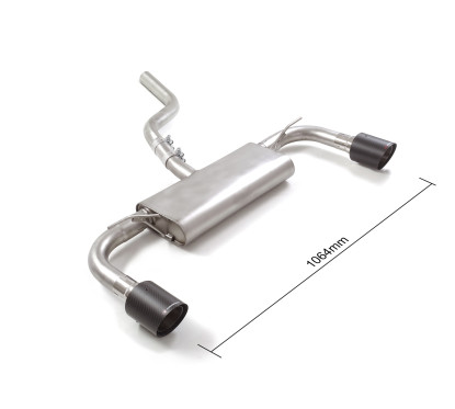 Silencieux arrière duplex en inox Carbon Shot Ford Focus Mk4 1.5 Ecoboost (110kW / 134kW - Multilink) 2018 - 2022