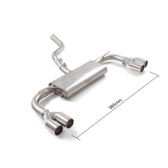 Pot d’échappement arrière duplex inox Ford Focus Mk4 1.5 Ecoboost (110kW / 134kW - Multilink) 2018 - 2022