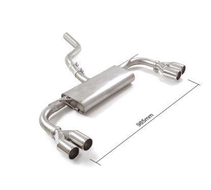 Pot d’échappement arrière duplex inox Ford Focus Mk4 1.5 Ecoboost (110kW / 134kW - Multilink) 2018 - 2022