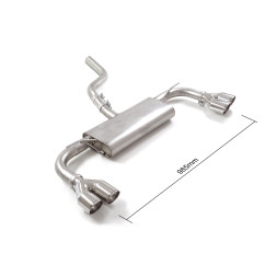 Silencioso trasero doble salida redondas Sport Line Ford Focus Mk4 1.5 Ecoboost (110kW / 134kW - Multilink) 2018 - 2022