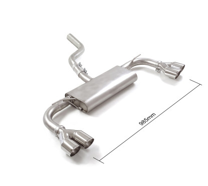 Silencioso trasero doble salida redondas Sport Line Ford Focus Mk4 1.5 Ecoboost (110kW / 134kW - Multilink) 2018 - 2022