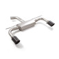 Silencioso trasero doble salida redondas Volkswagen Golf Mk8 2.0GTi (180kW) 76mm 2020 - 2024