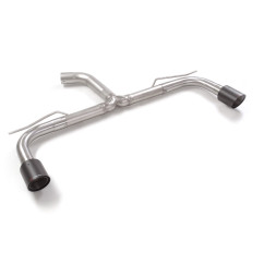 Escape trasero doble en acero inox Volkswagen Golf Mk8 2.0GTi (180kW) 76mm 2020 - 2024