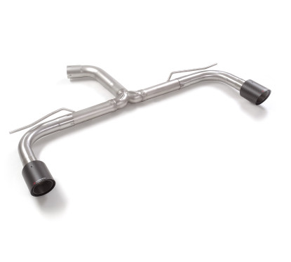 Escape trasero doble en acero inox Volkswagen Golf Mk8 2.0GTi (180kW) 76mm 2020 - 2024