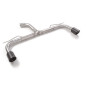 Escape trasero doble en acero inox Volkswagen Golf Mk8 2.0GTi (180kW) 76mm 2020 - 2024