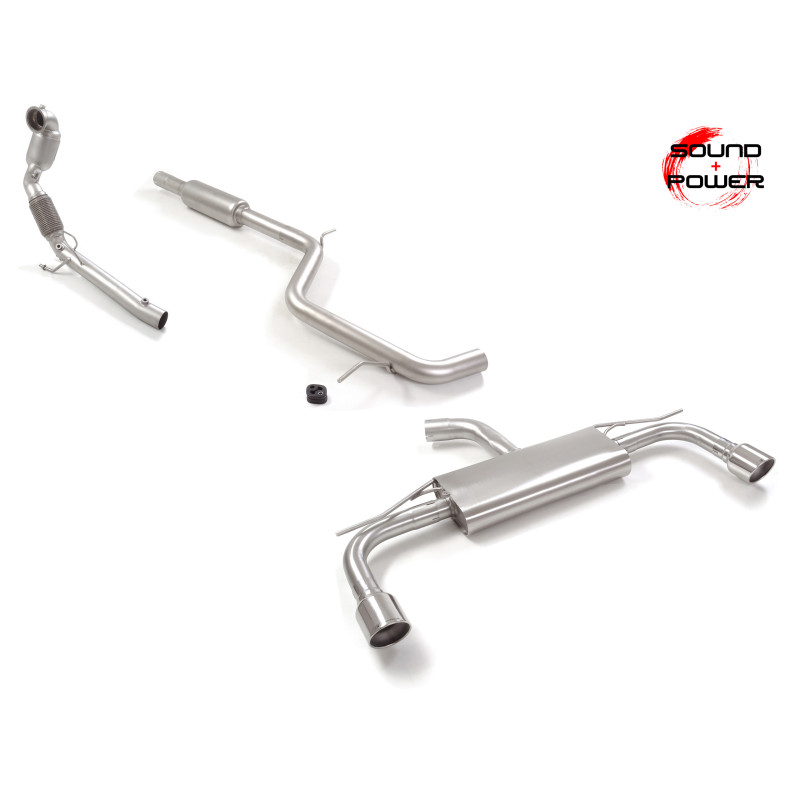 Catalyseur sport 200cpsi + Silencieux intermédiaire + Silencieux arrière  Volkswagen Golf Mk8 2.0GTi (180kW) 76mm 2020 - 2024