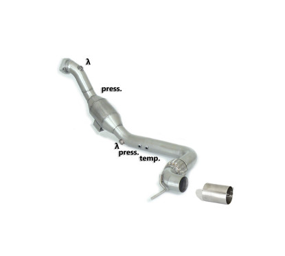 Catalyseur sport 200cpsi en inox Ford Mustang VI Coupé 2.3I ECOBOOST (233/ 213KW) 2015 - 2020