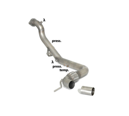 Tube Afrique suppression catalyseur Ford Mustang VI Coupé 2.3I ECOBOOST (233 / 213KW) 2015 - 2020