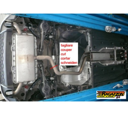 Tramo intermedio en acero inox Volkswagen Golf Mk8.5 2.0GTI (195kW) 70mm 04/2024 - Hoy