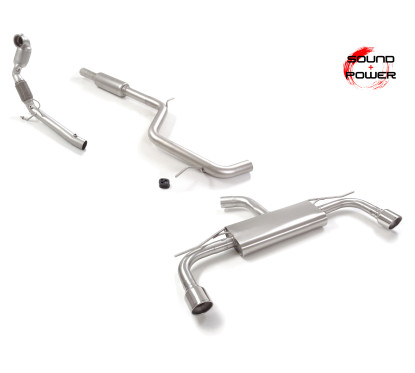 Catalyseur sport + Silencieux intermédiaire + Silencieux arrière Volkswagen Golf Mk8.5 2.0GTI (195kW) 70mm 04/2024 - Aujourd'hui
