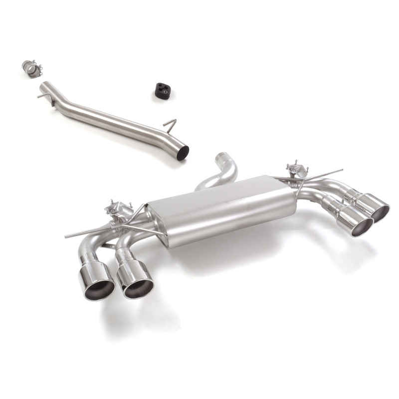 Tramo intermedio en acero inox + Silencioso trasero Volkswagen Golf Mk8.5 (typ CD) R 2.0TSI 4motion (245kW) 02/2024 - Hoy