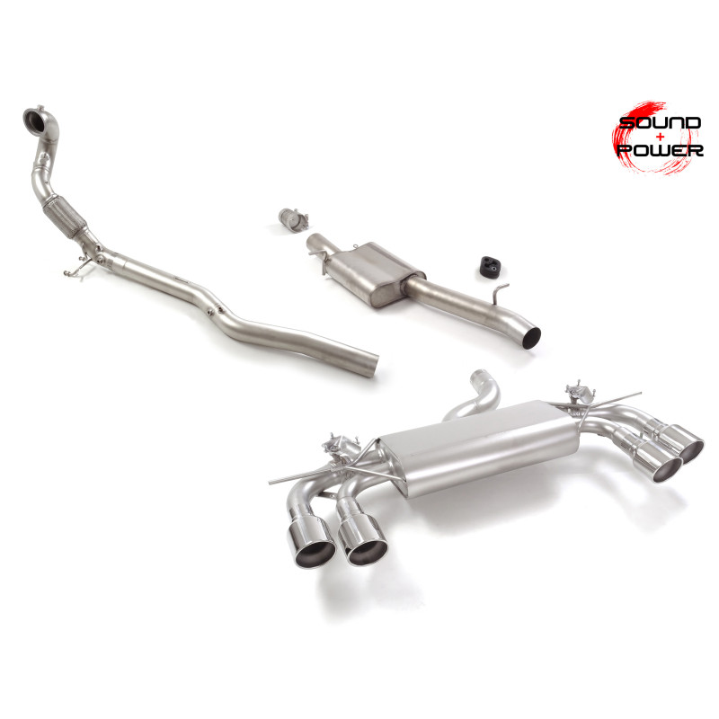 Tube suppression + Silencieux + Silencieux Volkswagen Golf Mk8.5 (typ CD) R 2.0TSI 4motion (245kW) 02/2024 - Aujourd'hui