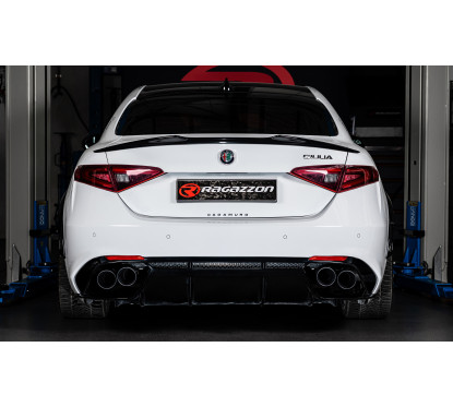 Tube arrière duplex en inox Sport Line Black Alfa Romeo Giulia(952) 2.0 TURBO (147KW) 2016 - Aujourd'hui