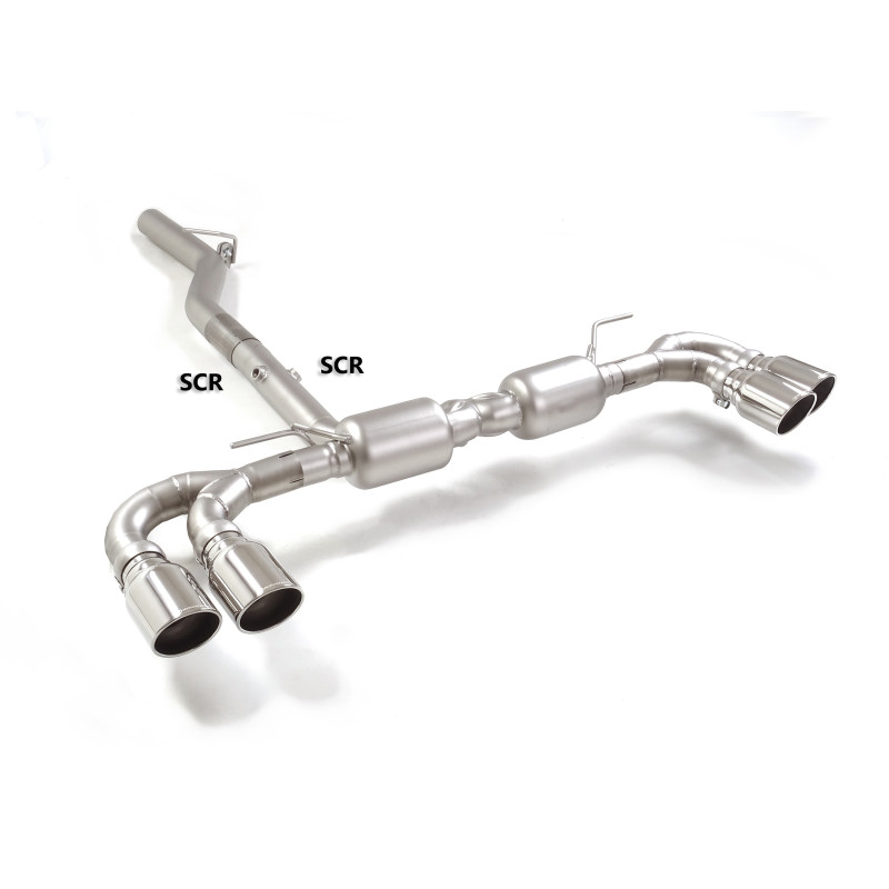 Silencioso trasero doble en acero inox Alfa Romeo Giulia (952) 2.2TD (118kW) 09/2018 - Hoy