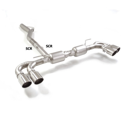 Silencioso trasero doble en acero inox Alfa Romeo Giulia (952) 2.2TD (118kW) 09/2018 - Hoy