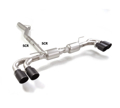 Silencieux arrière duplex en inox Sport Line Black Alfa Romeo Giulia (952) 2.2TD (118kW) 09/2018 - Aujourd’hui