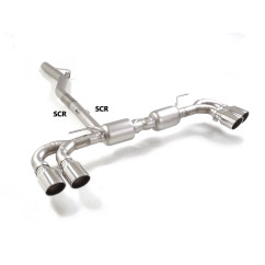 Silencioso trasero doble en acero inox con salidas redondas Alfa Romeo Giulia 2.2TD Q4 (154kW) 09/2018 - Hoy