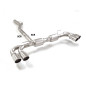 Silencioso trasero doble en acero inox con salidas redondas Alfa Romeo Giulia 2.2TD Q4 (154kW) 09/2018 - Hoy