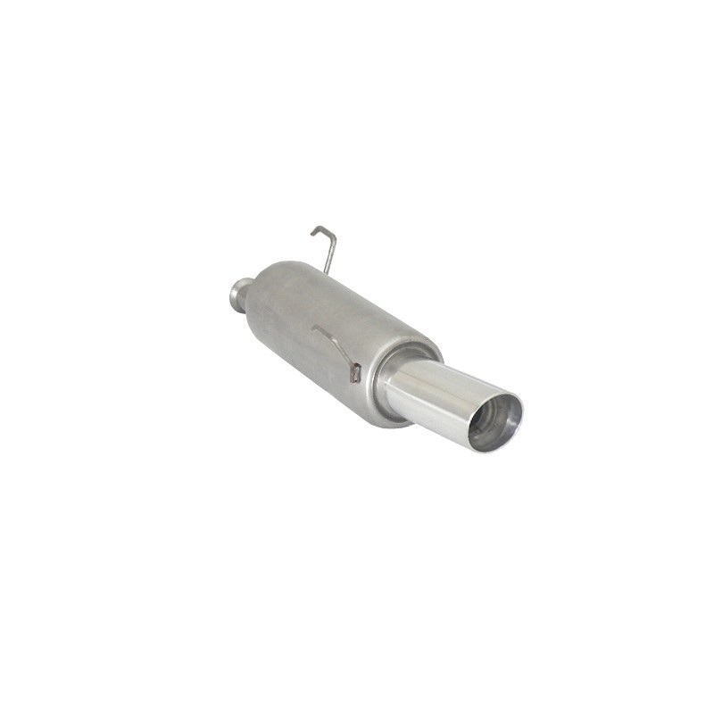 Pot d'échappement arrière en inox 1 sortie ronde 90mm Peugeot 206 1.1 (40/44KW) - 1.4 (55KW) 2000 - 2009