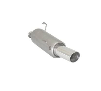 Pot d'échappement arrière en inox 1 sortie ronde 90mm Peugeot 206 1.1 (40/44KW) - 1.4 (55KW) 2000 - 2009