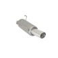 Pot d'échappement arrière en inox 1 sortie ronde 90mm Peugeot 206 1.1 (40/44KW) - 1.4 (55KW) 2000 - 2009
