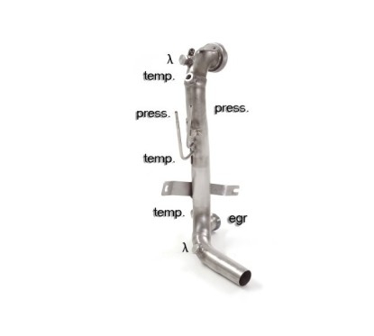 Tube suppression catalyseur + Tube suppression filtre à particules Fiat Punto Mk3 (typ199) 1.3 Multijet (70kW) 2016 - 2018