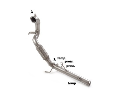Tube suppression catalyseur avec enlèvement du FAP Volkswagen Golf Mk8 (typ CD) 1.4 GTE (110kW - 180kW) 2020 - 2024