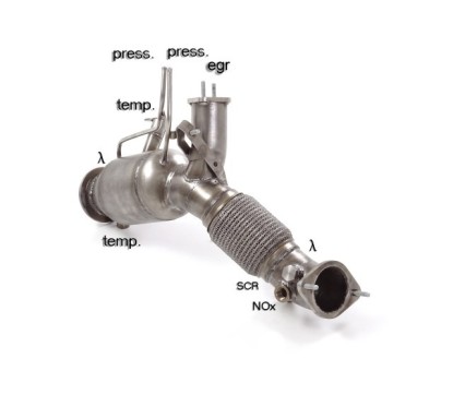 Catalyseur sport 200cpsi en inox avec enlèvement du filtre OPF / GPF BMW X5 (G05) 2023 30d xDrive (195kW) 11/2018 - 2020