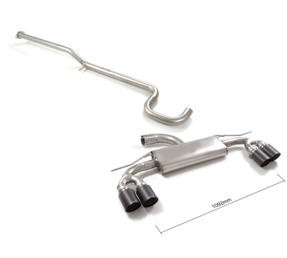 Tube intermédiaire sans silencieux  + Silencieux arrière inox AUDI A3 (Typ 8Y - GY) Sportback 45TFSIe (110 - 180kW) 2020 - 2024