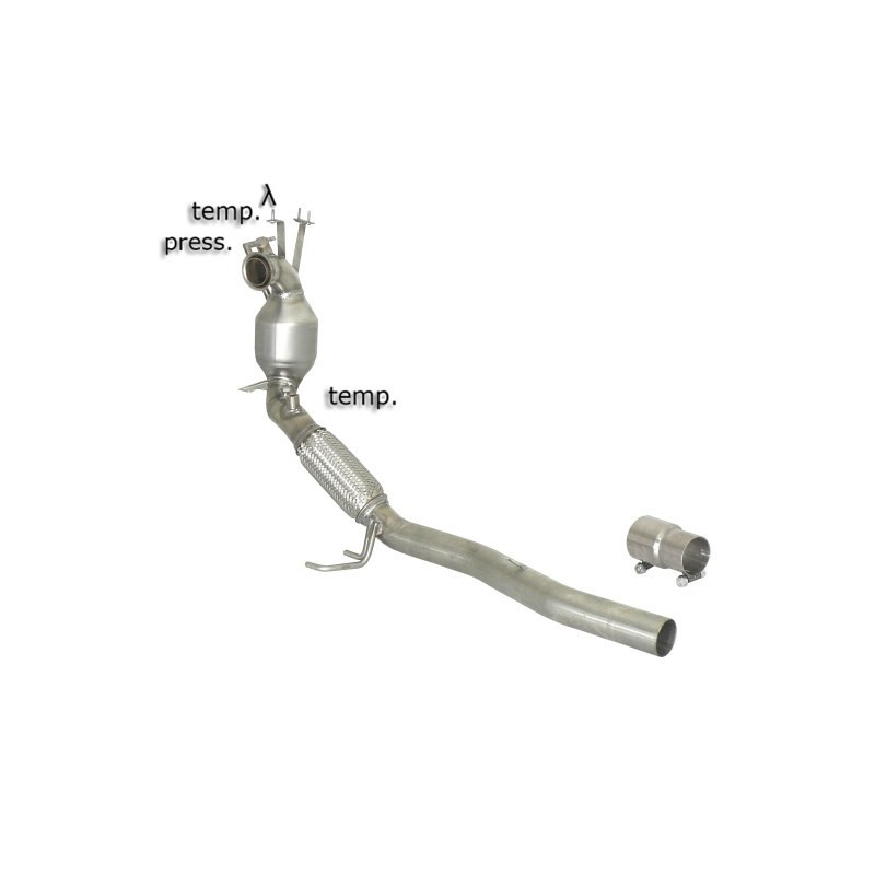 Catalyseur + Tube suppression filtre à particules Volkswagen Beetle Coccinelle (Typ 5C) 2019 1.6TDi (77kW) 2011 - 2014