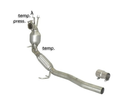 Catalizador + Tramo supresor filtro antipartículas Volkswagen Passat Mk6 (Typ 3C - B6 / B7) 2.0TDi (125kW) 08/2010 - 2012