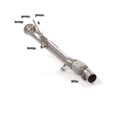 Tramo supresor catalizador + Tramo supresor filtro antipartículas BMW Serie1 F21 116d (85kW - B37) 07/2018 - 2019