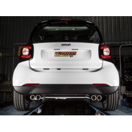 Silencieux arrière duplex 2 sorties 70mm SMART FORTWO 0.9 (66KW) 2014 - AUJOURD'HUI