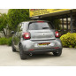 Échappement arrière duplex en ino 2 sorties 80mm SMART FORFOUR 0.9 (66KW) 2014 À AUJOURD'HUI