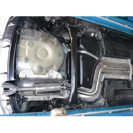 Silencieux d'échappement arrière en inox 2 sorties 70mm SKODA Fabia 1.2TSI (63/77KW) 2010 - 2014