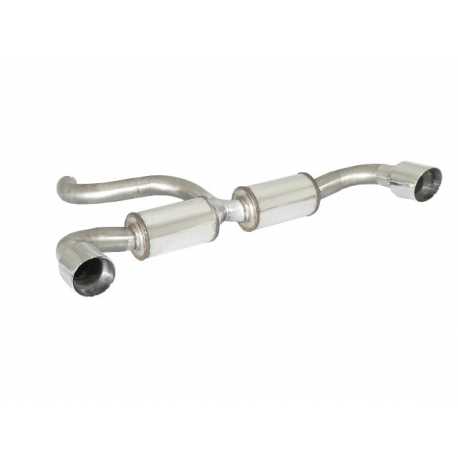 Silencieux arrière Groupe N duplex en inox FORD FOCUS II RS500 2.5 TURBO (257KW) 2010 - 2011