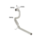 Tube afrique + tube remplacement filtre à particules Seat Ibiza IV(6J) SC 2.0TDI (105KW) 2009 - 2015