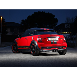 Échappement arrière en inox 2 sorties rondes Carbon Shot 90mm MINI COOPER COUPÉ S 1.6 (135KW) 2011 - AUJOURD'HUI