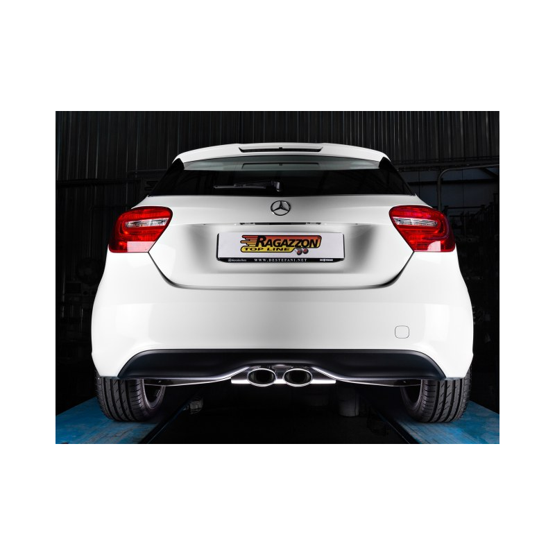 échappement 2 x échappement Couverture Pour MERCEDES A w176 en acier inoxydable transformation