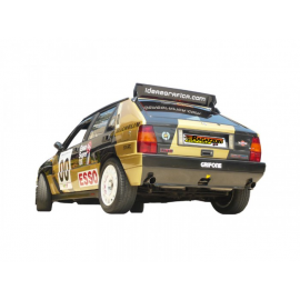 Silencieux arrière duplex en inox 1 sortie ronde Sport racing 70mm  Lancia DELTA 2.0 TURBO HF 4WD 8V (121KW) 1986 - 1991