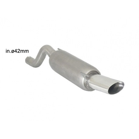 Silencieux d'échappement arrière en inox sortie ovale OPEL CORSA D 1.4 (66KW) 2006 - 2010