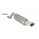 Silencieux arrière en inox 1 sortie ovale 110mm OPEL CORSA D 1.4 (66KW) 2006 - 2010 