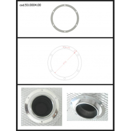 Protection en inox sortie ronde 70 mm ronde fermée