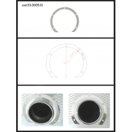 Protection en inox sortie ronde 80 mm ronde ouverte