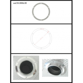 Protection en inox sortie ronde 80 mm ronde ouverte